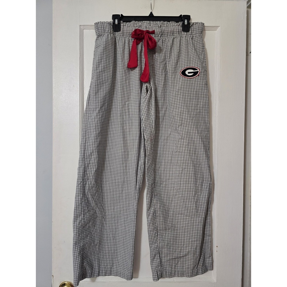 Georgia (UGA) Bulldogs Pajama Pants Concept Sports Red Plaid Women's Sz Large
